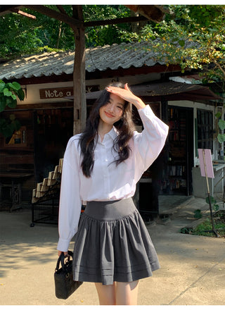 Tucker pleat skirt