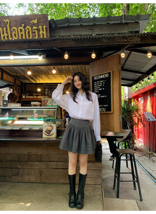 Tucker pleat skirt