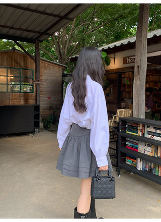 Tucker pleat skirt