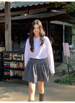 Tucker pleat skirt