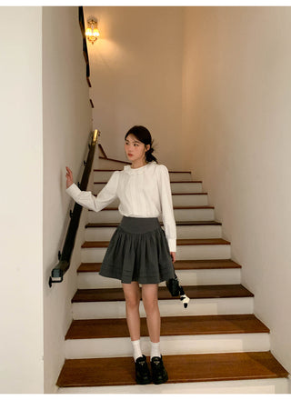 Tucker pleat skirt