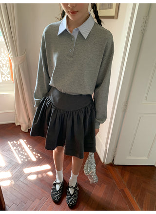 Tucker pleat skirt