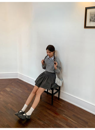 Tucker pleat skirt