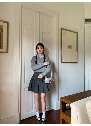 Tucker pleat skirt