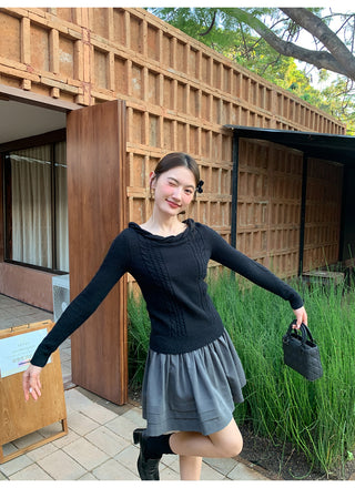 Tucker pleat skirt