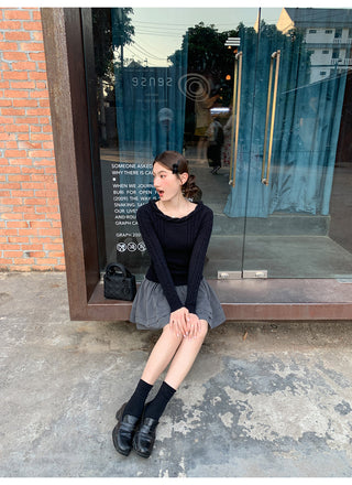 Tucker pleat skirt