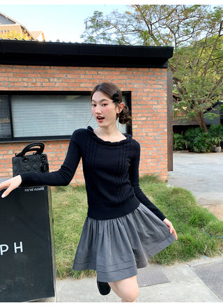 Tucker pleat skirt