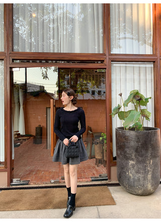 Tucker pleat skirt