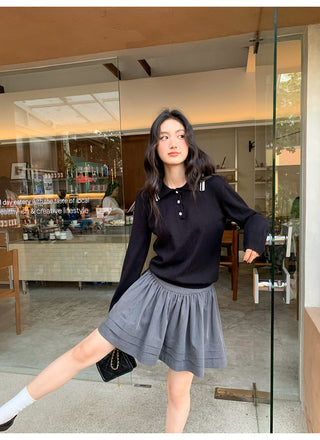 Tucker pleat skirt