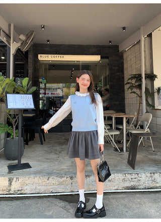 Tucker pleat skirt