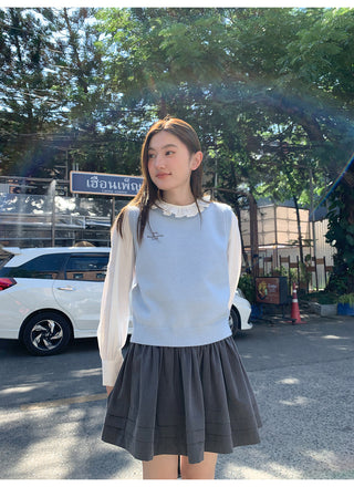 Tucker pleat skirt
