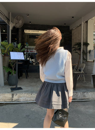 Tucker pleat skirt