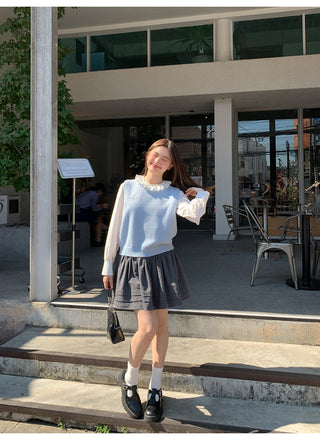 Tucker pleat skirt