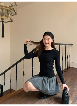 Tucker pleat skirt
