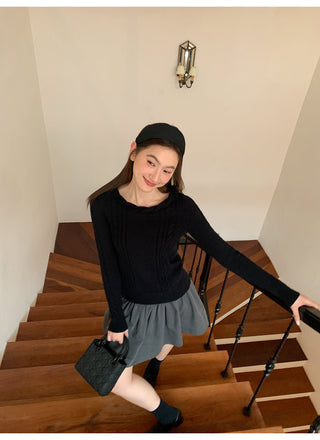 Tucker pleat skirt