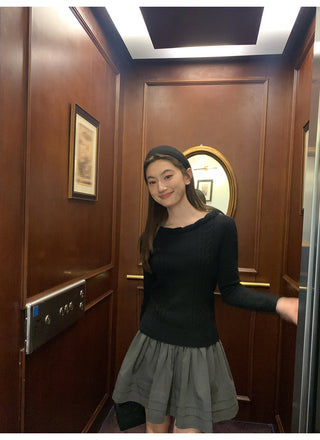 Tucker pleat skirt