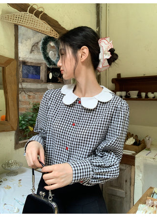 Plaid petal shirt