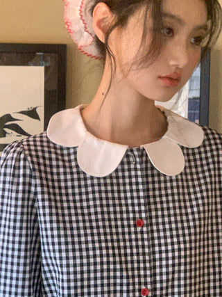 Plaid petal shirt
