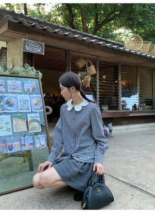 Plaid petal shirt