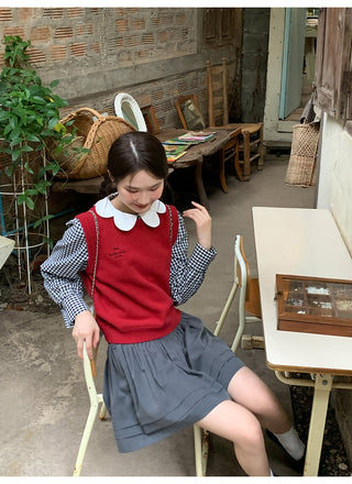 Plaid petal shirt