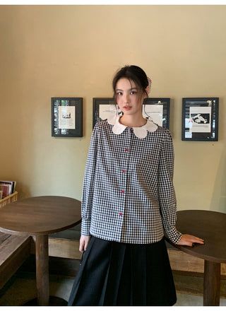 Plaid petal shirt