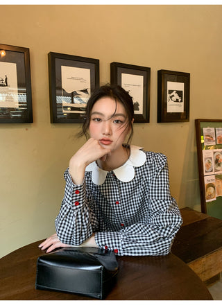 Plaid petal shirt