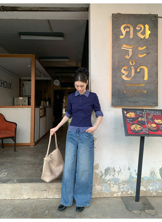 White wide-leg jeans
