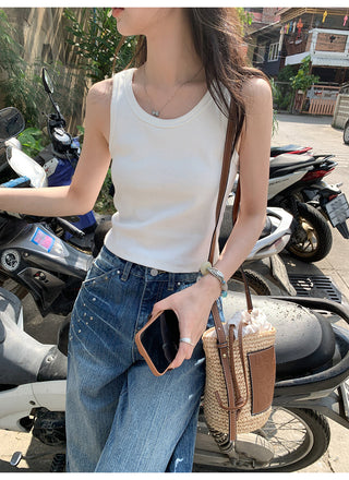 White wide-leg jeans
