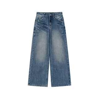 White wide-leg jeans