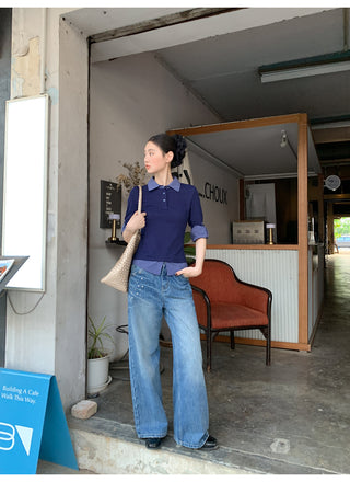 White wide-leg jeans