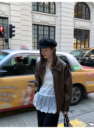 Pleated bootcut pants