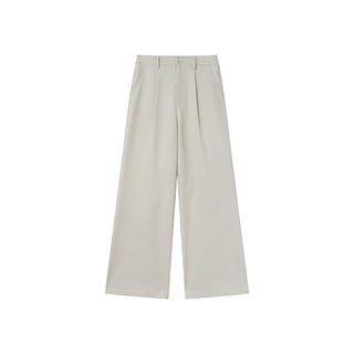 Pleated bootcut pants