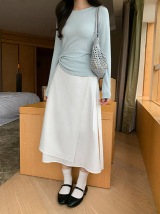 Lace-up A-line dress