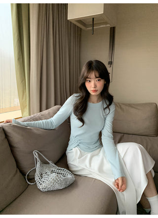Lace-up A-line dress