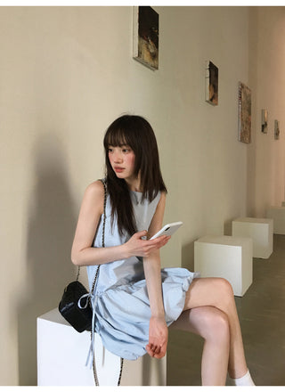 Bow embroidery dress