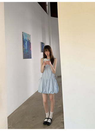 Bow embroidery dress