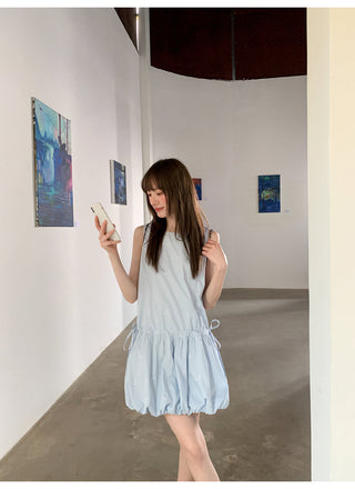 Bow embroidery dress