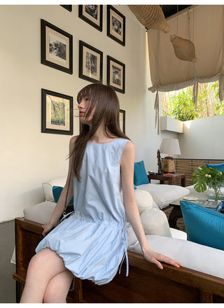 Bow embroidery dress