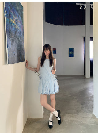 Bow embroidery dress