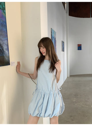 Bow embroidery dress