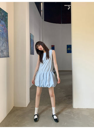 Bow embroidery dress