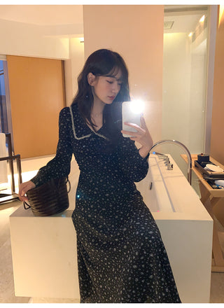 Two-tone floral dress