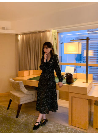 Two-tone floral dress