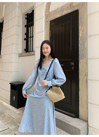 Two-tone floral dress