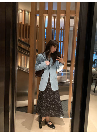 Two-tone floral dress