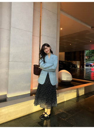 Two-tone floral dress