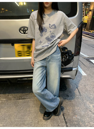 Distressed jeans