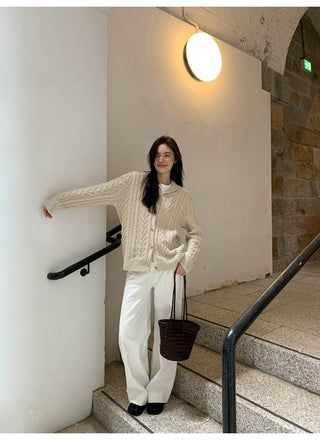 White straight jeans