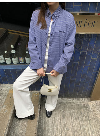 White straight jeans