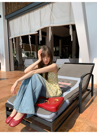 V-neck slim vest dress